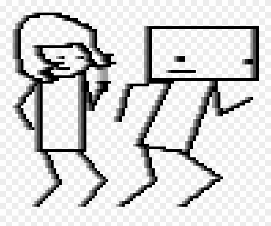 Pixel Says The Nigger Word And Gets Stabbed By Winter - Line Art Clipart