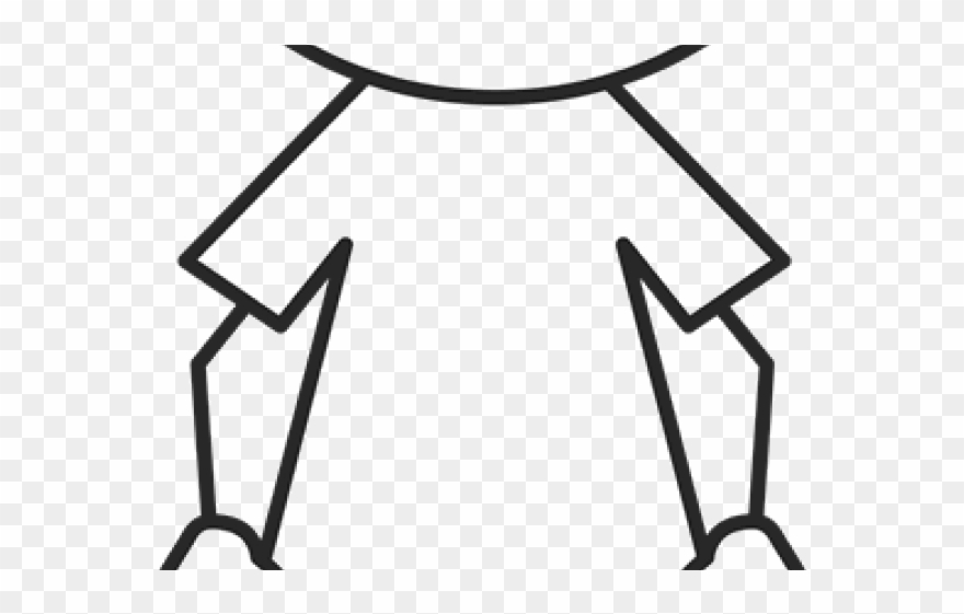 Curly Clipart Black And White - Stick Figures With Hair - Png Download