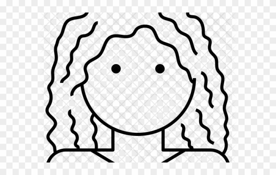 Curly Clipart Avatar - Curly Hair Icon Png Transparent Png