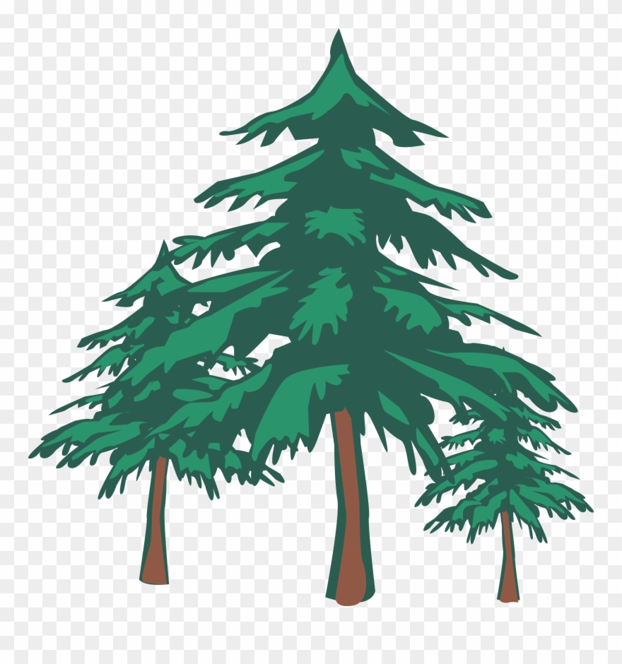 Modern Green Tree 28 Shower Curtain Clipart