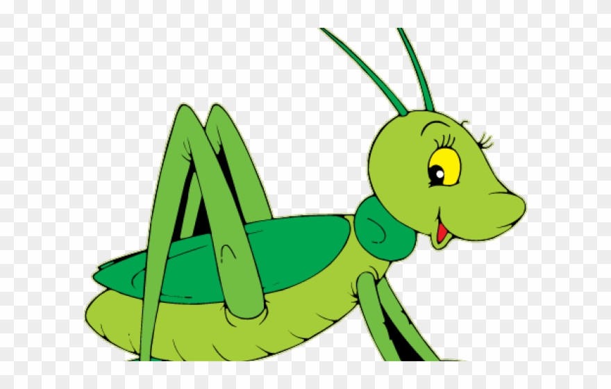 Cricket Clipart Transparent - Cartoon Grasshopper Png