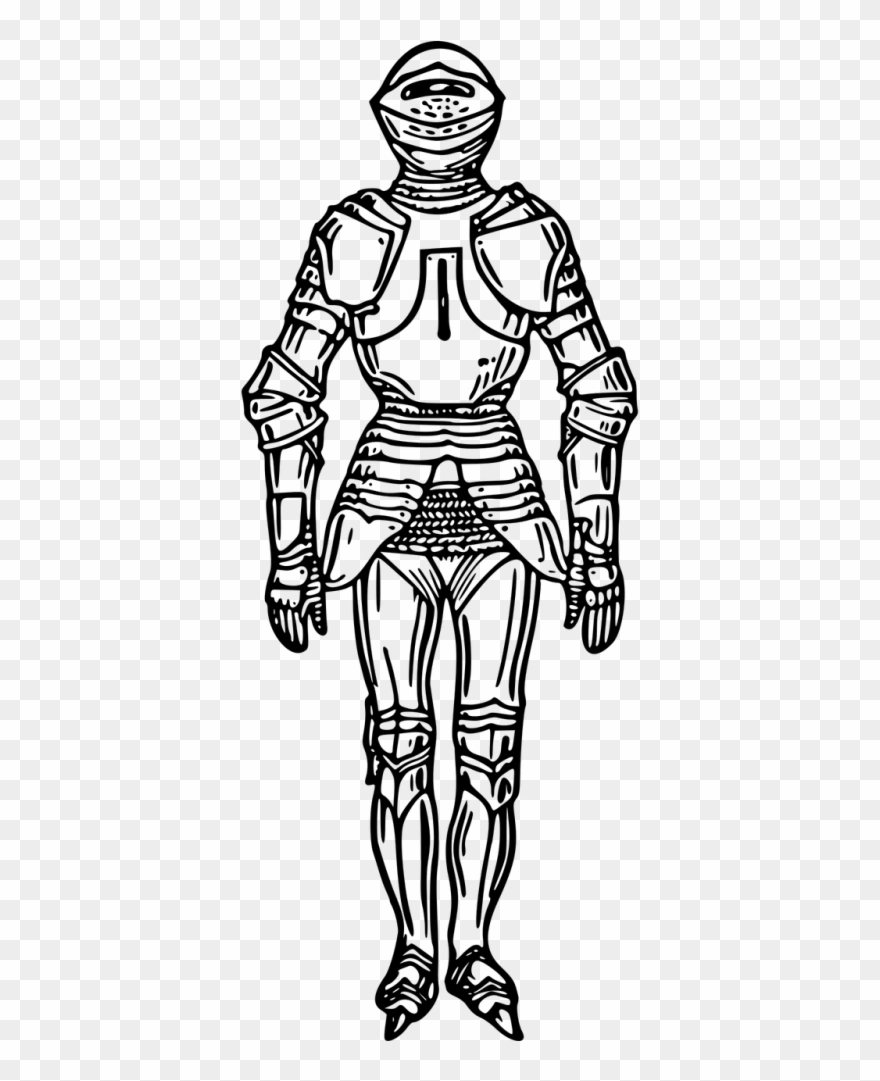 Vektorinė Grafika - Suit Of Armour Drawing Clipart