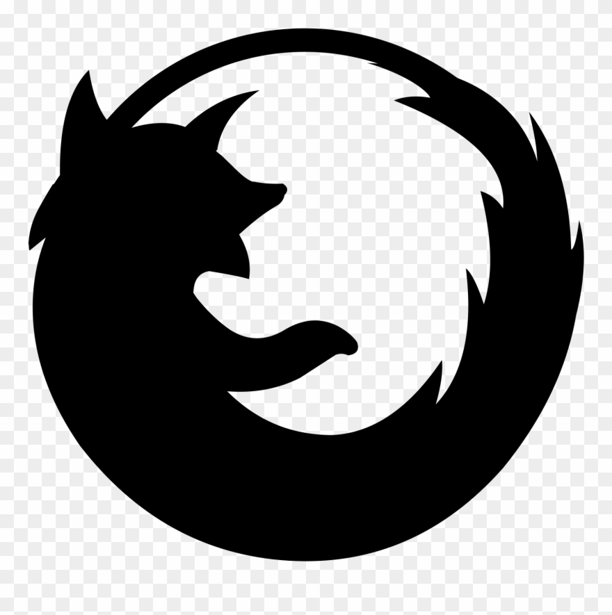 Firefox Icon - Firefox Logo Black And White Clipart