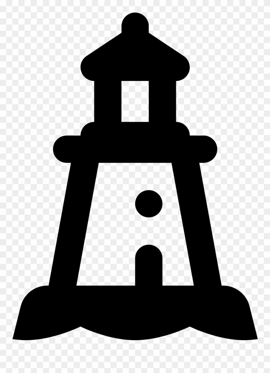 White Lighthouse Icon - Bell Tower Clipart