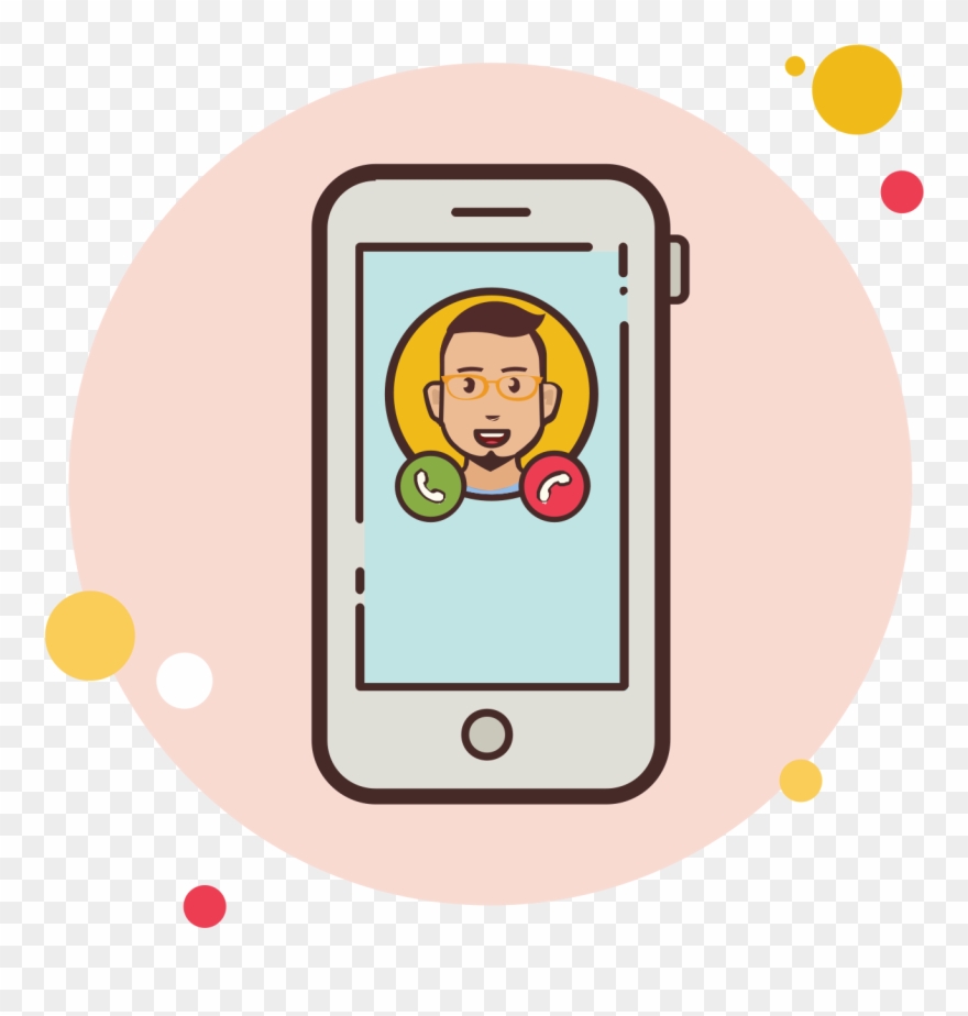 Accept Or Decline Yellow Classes Man Call Icon Clipart