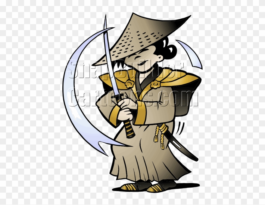 Samurai Caricature Clipart