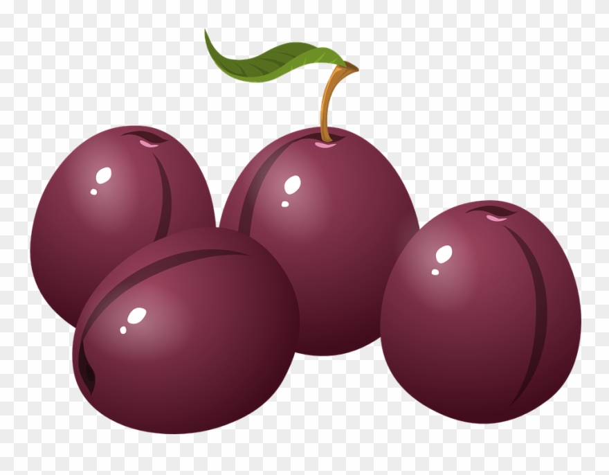 Fruit Snack Clipart - Plum Fruit Clip Art - Png Download
