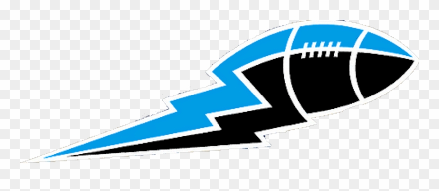 Blue Lightning Bolt Logo And Black Football - Winnipeg Blue Bombers Logo Clipart