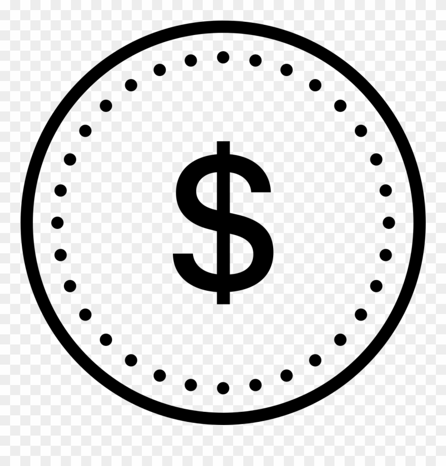 Dollar Icon Black Png - Circle For Icons Clipart