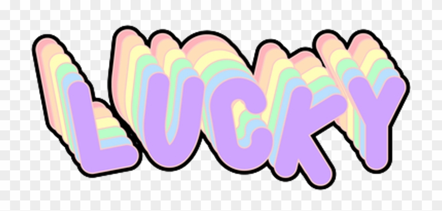 Lucky Şanş Text Typography Writing Yazı Cute Kawaii - Text Clipart