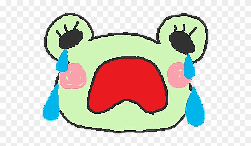 Frog Cute Kawaii Sad Crying Tears Clipart