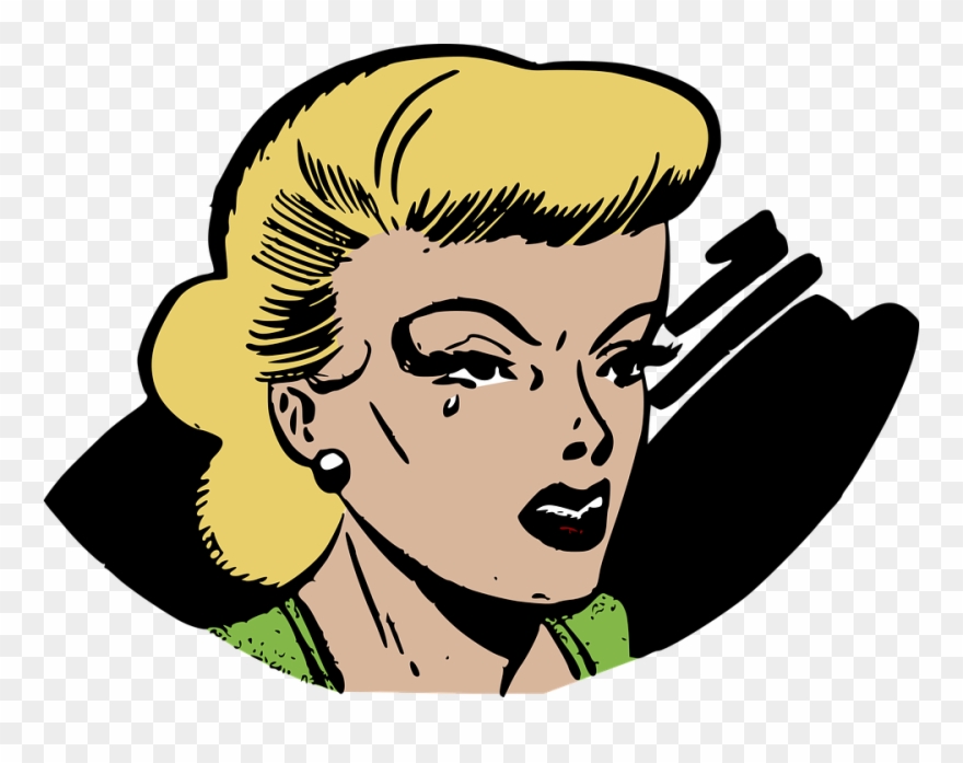 I Cry When I'm Happy, I Cry When I'm Sad, I Cry When - Woman Pop Art Png Clipart