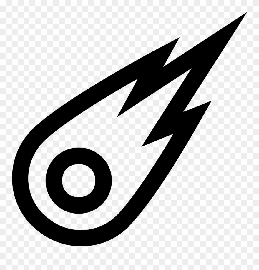 Asteroid Clipart Fire Trail - Comet White Transparent Icon - Png Download
