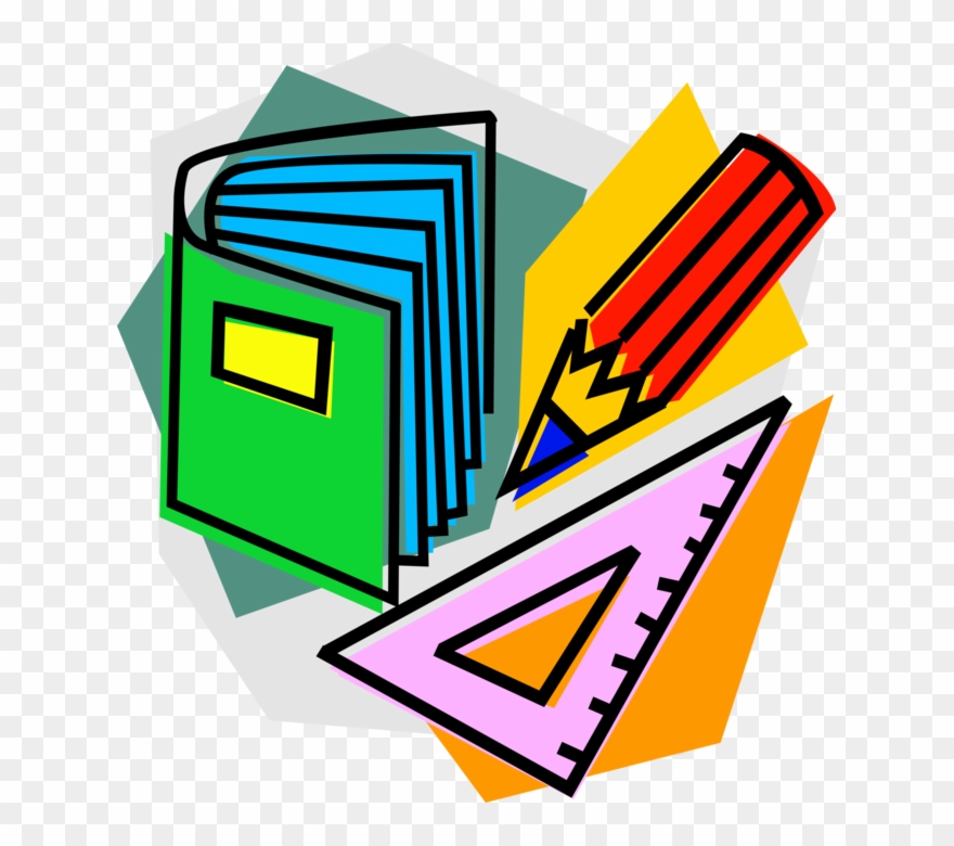 Vector Illustration Of Mathematics Textbook With Pencil - Livro De Matematica Png Clipart