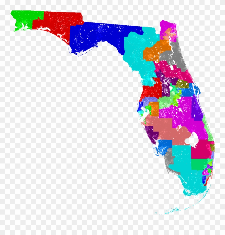 Larger Florida Senate Map - Map Of Florida Clipart