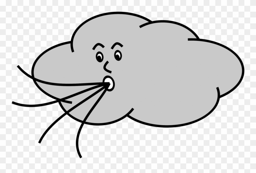 Download Fetching Cloud Blowing Wind Clip Art - Png Download