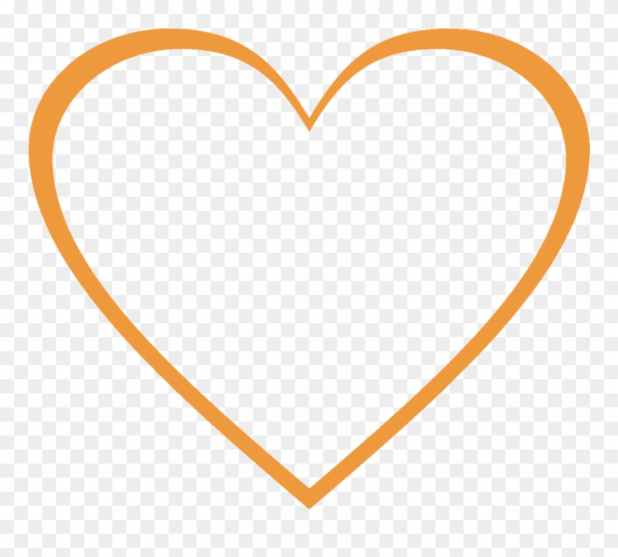 Heart Clipart Orangeoscar2018 01 16t14 - Gold Heart Outline Png Transparent Png