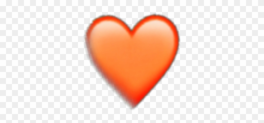 Orange Heart Emoji Iphone Sticker Random Remixit 🧡 - Heart Clipart