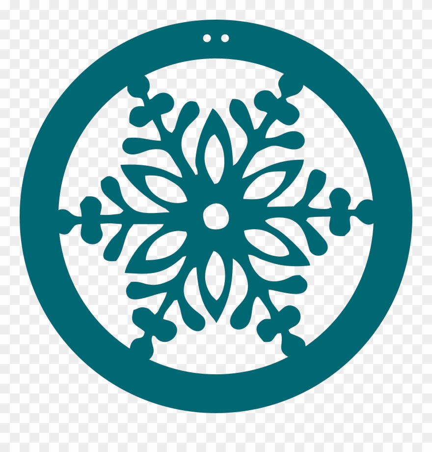 Innotations Clip Black And White Library - Circle Snowflake - Png Download