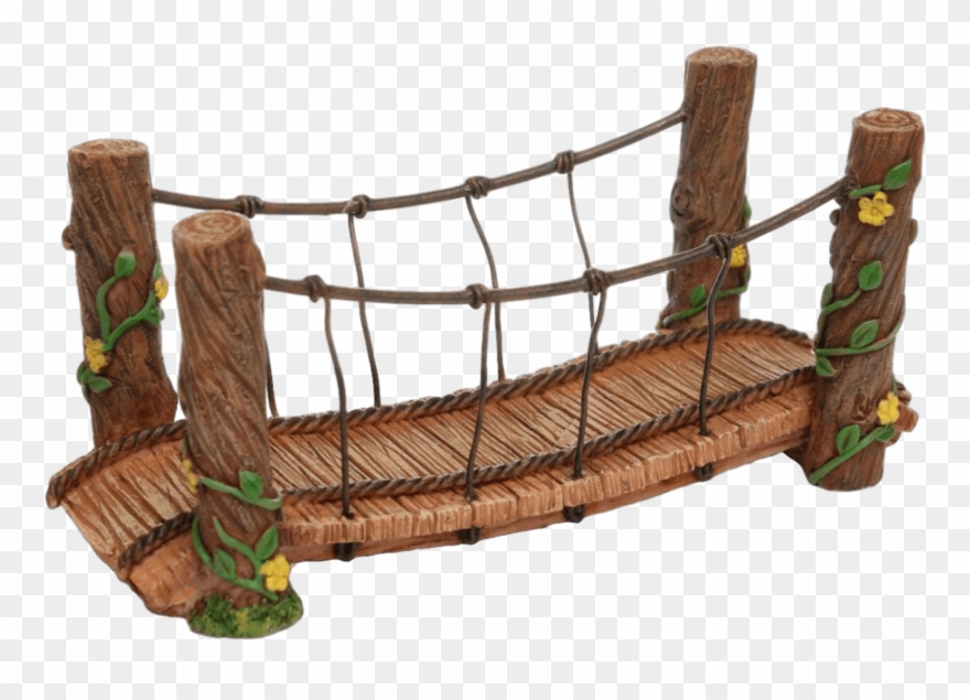 Yükle Download Rope Bridge Png Clipart Simple Suspension - Miniature Fairy Garden Bridges Transparent Png