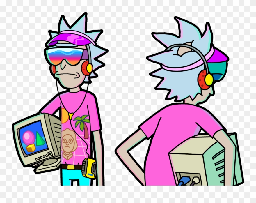 John Rick - Rick Zarchez - Dude Rick - Vaporwave Rick - Rick And Morty Png Transparent Clipart