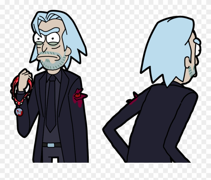 John Rick - Rick Zarchez - Dude Rick - Vaporwave Rick - Rick And Morty And Deadpool Clipart