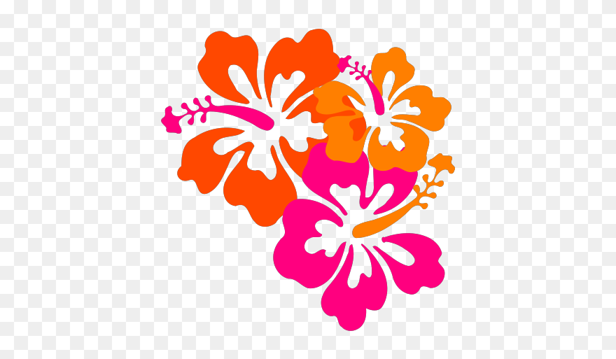 Hibiscus Clip Art At Clker - Flor De Hibisco Desenho - Png Download