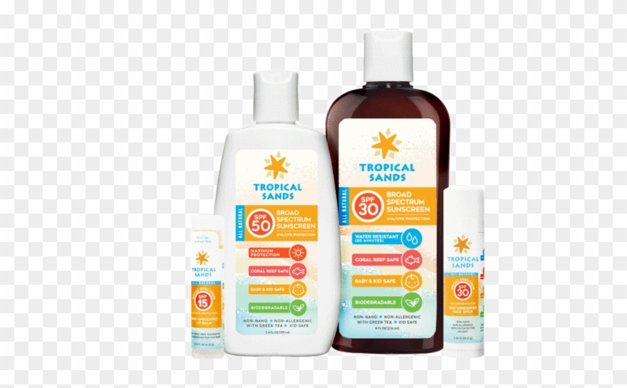 Tropical Sands Bidoegradable Suncare Bundle - Mexitan All Natural Spf 30 Sunscreen Fragrance Free Clipart