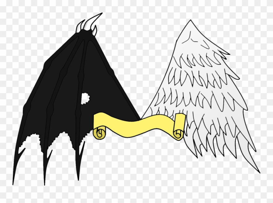 Angel And Demon Png Graphic Transparent - Demon And Angel Wings Clipart
