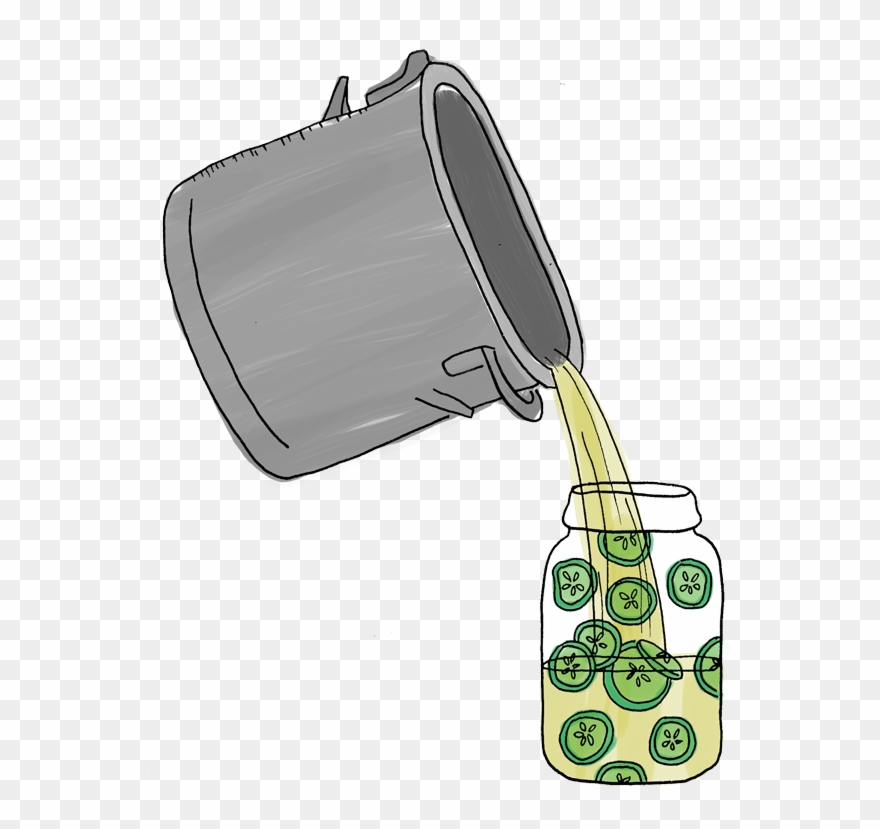 Pour The Brine In The Jars & Seal Clipart