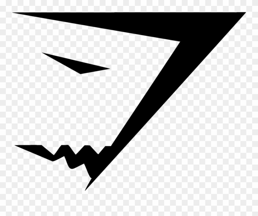 Shark Head - Black - Gymshark Logo Clipart