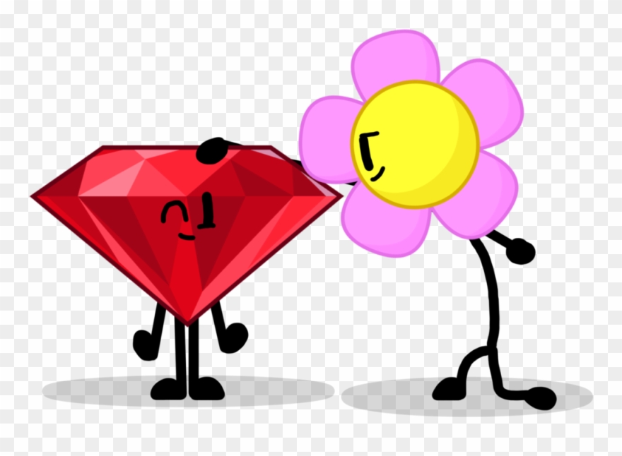 You Re A Pat Image Black And White Library - Bfdi Ruby And Flower Clipart