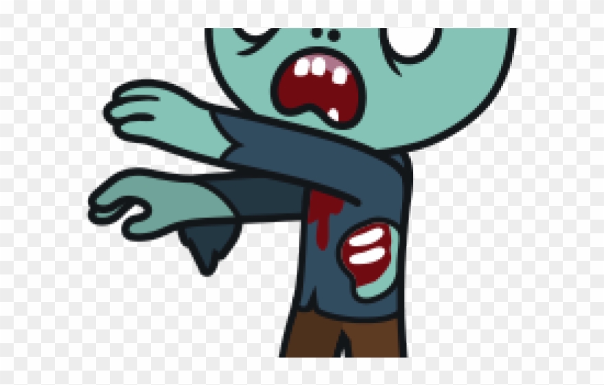 Simple Clipart Zombie - Easy Zombie Clip Art - Png Download