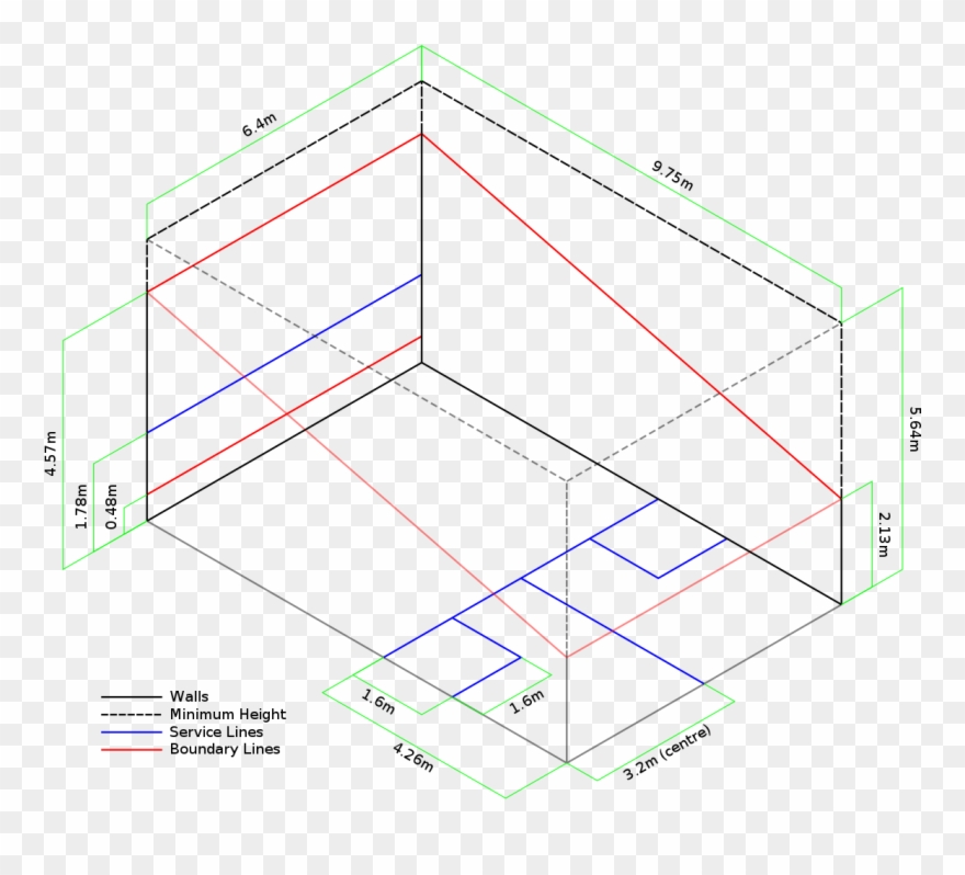 Squash Court Dimensionstopsimages Com - Minimum Height Squash Court Clipart