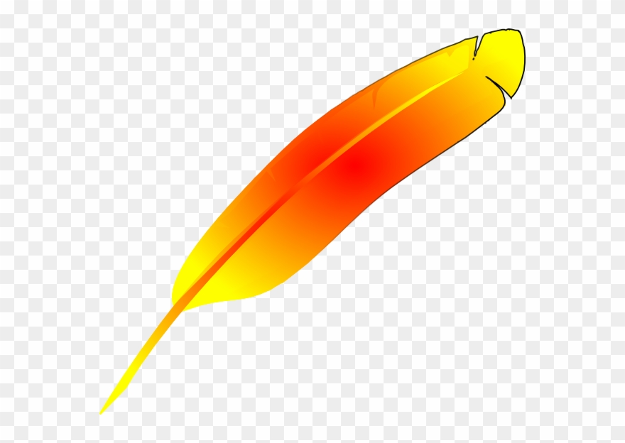 Feather Clip Art At Clker - Desenho Pena De Arara - Png Download