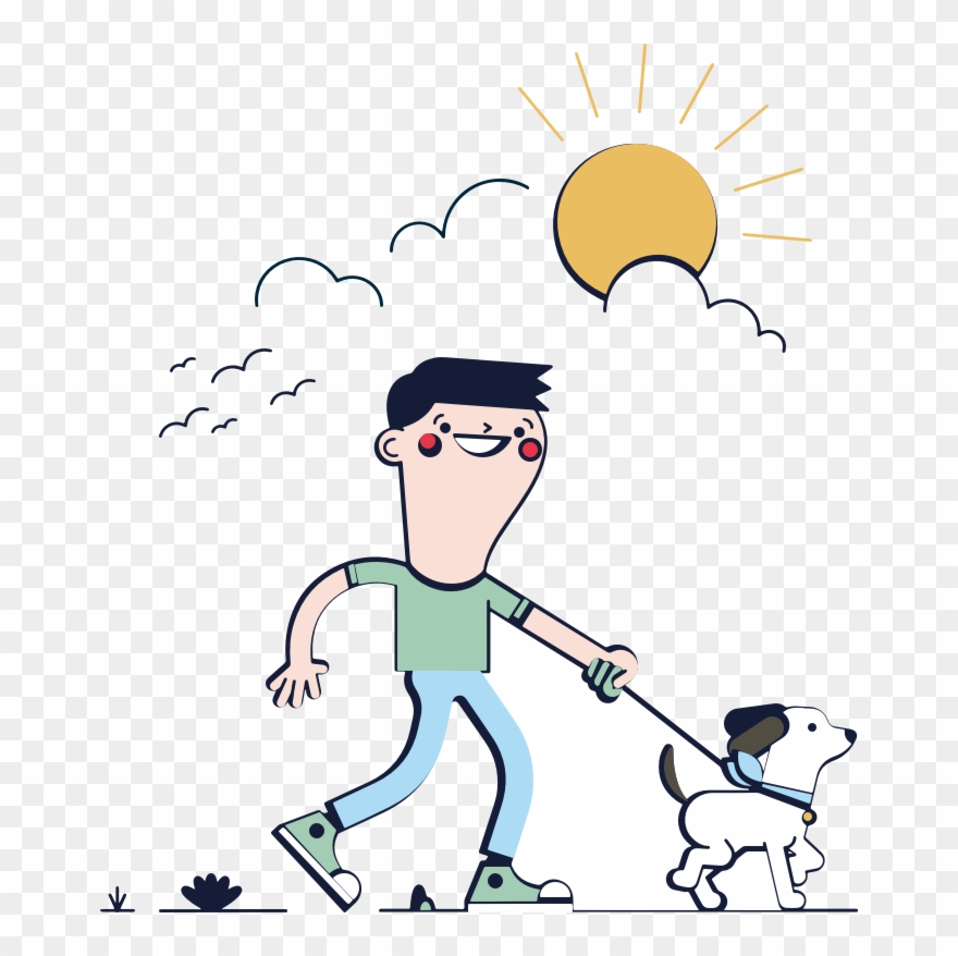 Walk Dogs Cartoon Png Clipart