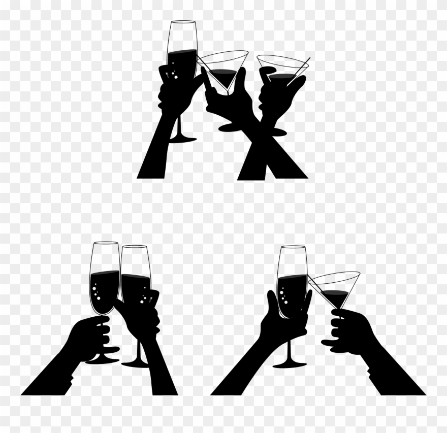 Png Library Stock Champagne At Getdrawings Com Free - Toast Silhouette Clipart