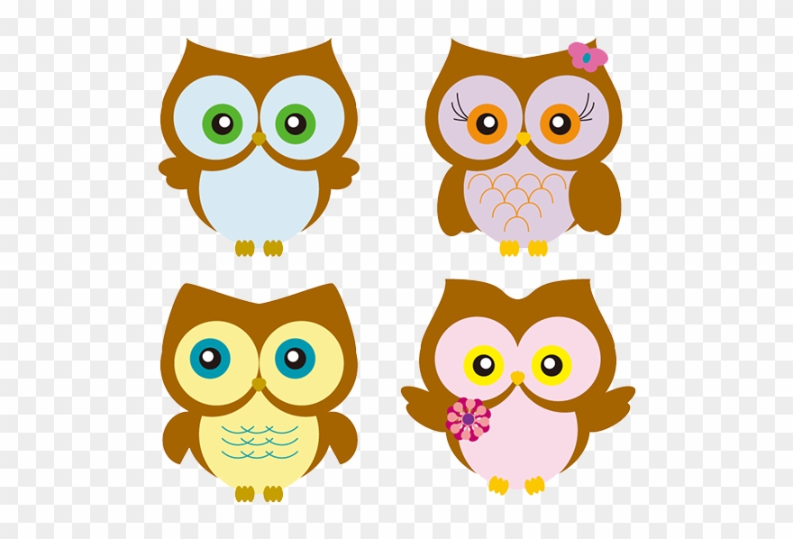 Clip Art Four Transprent - Owl Design Cartoon - Png Download