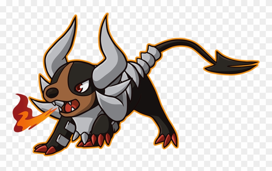 Trainer Or Team - Mega Houndoom Chibi Clipart