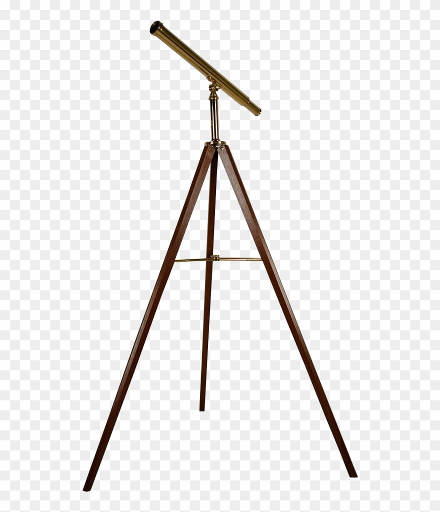 Vintage Van Cort Instrument Makers Brass Telescope - Tripod Clipart