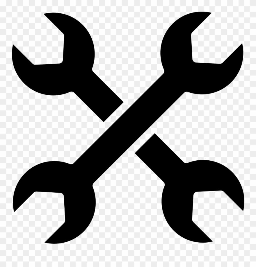 Cross Of Double Side Wrenches Svg Png - Cross Wrenches Clipart