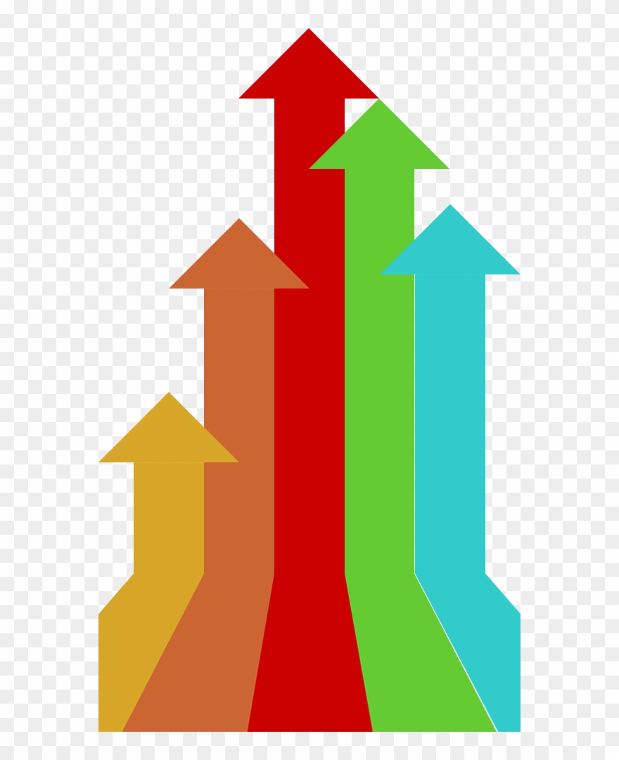 Arrows Traveling Ever Upward - Pie Chart Clipart