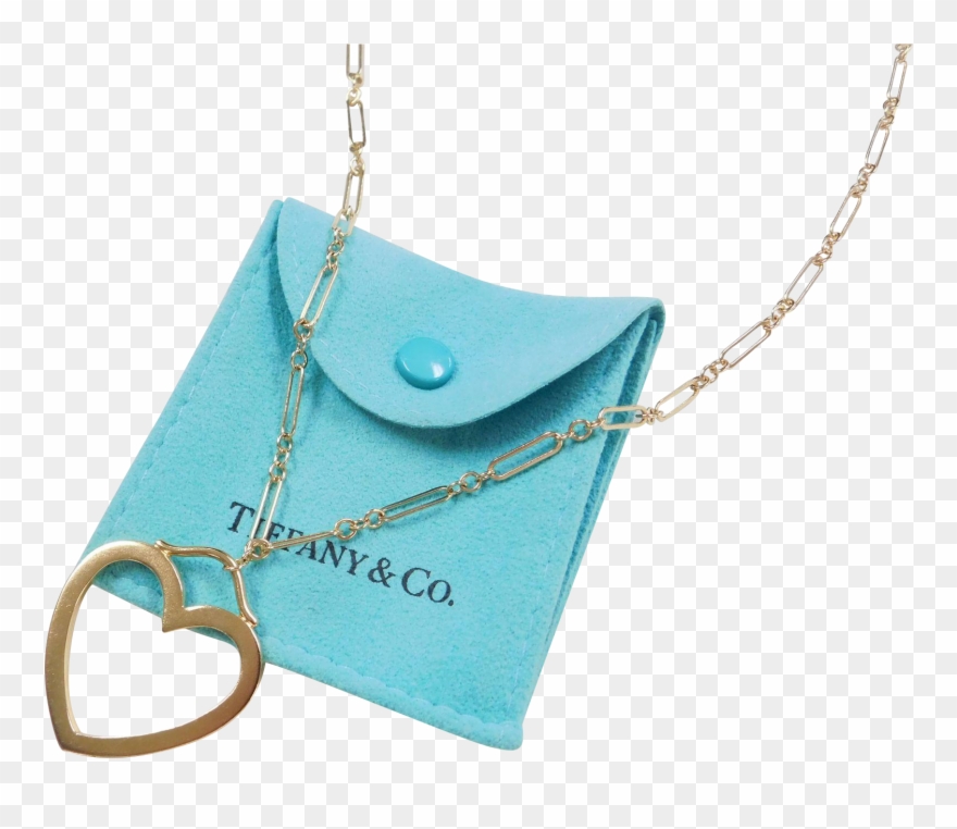 Authentic Retired Tiffany & Co 18k Gold Large Heart - Pendant Clipart