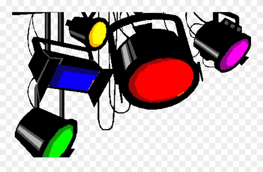 Lighting Clipart Theatre Production - Cartoon Lights Camera Action - Png Download