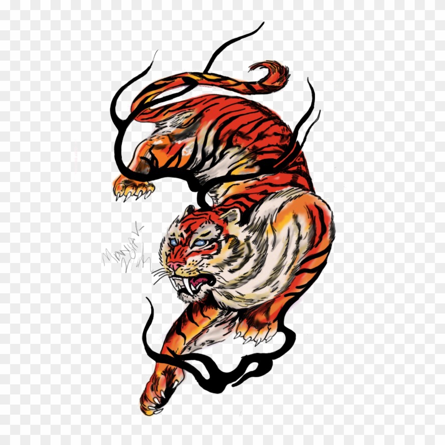 Tiger Tattoos Clipart Food - Tiger Tattoo Design Png Transparent Png