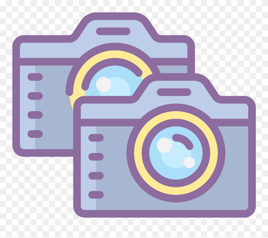 This Icon Is Two Cameras, One Below The Other - Camera Clipart