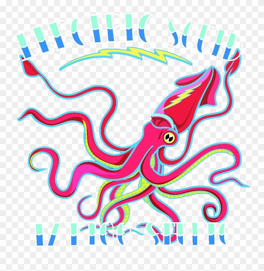 Electric Squid Tattoo Studio - Illustration Clipart