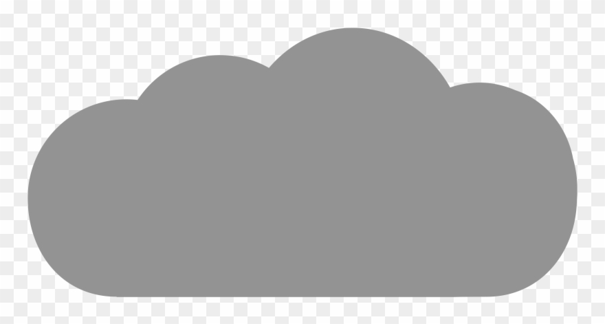 Big Gray Cloud - Grey Cloud Icon Png Clipart