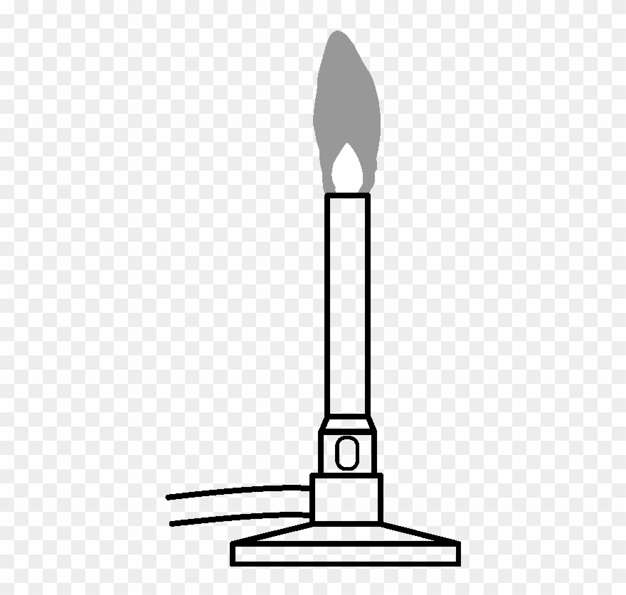 E229 Illustrations Of Basic Laboratory Equipment - Drawing Of A Bunsen Burner Clipart