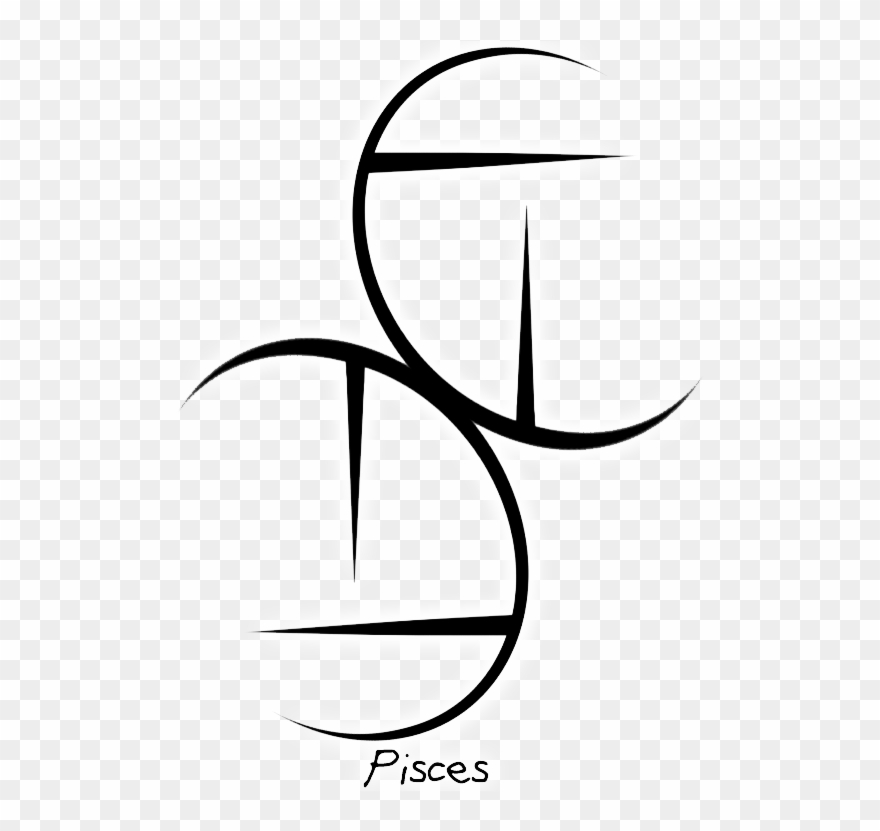 “pisces” Zodiac Sigil Requested By Anonymous - Witchcraft Clipart